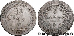 SUISSE - RÉPUBLIQUE HELVÉTIQUE 5 Batzen 1799 Berne