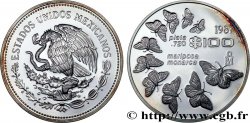 MEXIQUE 100 Pesos Proof Papillons Monarques 1987