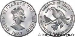 JERSEY 2 Pounds Proof 25e anniversaire du Fond Mondial pour la Nature (WWF) 1987