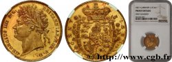 GRANDE-BRETAGNE - GEORGES IV 1/2 Souverain Proof 1821 Londres SPL NGC