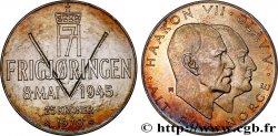 NORVÈGE 25 Kroner 25e anniversaire de la Libération 1970