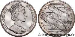 GIBRALTAR 2,8 Ecus Proof Elisabeth II / tunnel sous la Manche 1993