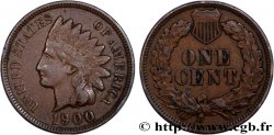 ÉTATS-UNIS D AMÉRIQUE 1 Cent tête d’indien, 3e type 1900 Philadelphie