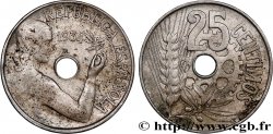 ESPAGNE 25 Centimos monnayage républicain 1934