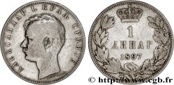 SERBIE 1 Dinar Alexandre Ier 1897 Paris TB