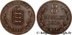 GUERNESEY 8 Doubles armes du baillage de Guernesey 1914 Heaton
