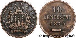 SAINT-MARIN 10 Centesimi écu aux trois tours 1875 Milan