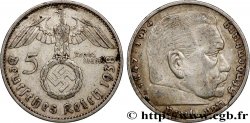 ALLEMAGNE 5 Reichsmark Maréchal Paul von Hindenburg 1938 Muldenhütten - E
