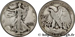 ÉTATS-UNIS D AMÉRIQUE 1/2 Dollar Walking Liberty 1943 Philadelphie