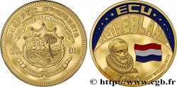 LIBERIA 10 Dollars Proof ECU - Pays-Bas 2001