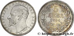 BULGARIE 5 Leva Ferdinand Ier 1894 Komoczbanya TTB