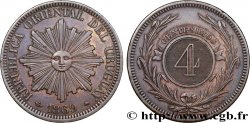 URUGUAY 4 Centesimos 1869 Paris TTB+