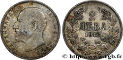 BULGARIE 2 Leva Ferdinand Ier 1912  TB+