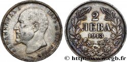 BULGARIE 2 Leva Ferdinand Ier 1913  TTB