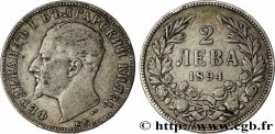 BULGARIE 2 Leva Ferdinand Ier 1894 Kormoczbanya - KB TB+