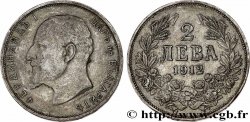 BULGARIE 2 Leva Ferdinand Ier 1912  TTB
