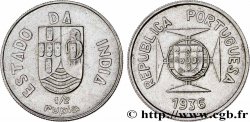 INDE PORTUGAISE 1/2 Roupie République Portugaise 1936  SPL