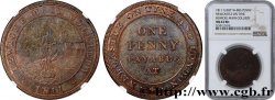 ROYAUME-UNI (TOKENS) 1 Penny Newcastle-on-Tyne (Northumberland) : Bewicke Main Colliery (Charbonnages) avec voilier 1811