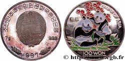 NORTH KOREA 100 Won Proof Faune d’Asie - Pandas 1995  MS