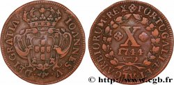 PORTUGAL (ROYAUME DE) ET BRÉSIL - JEAN V 10 Reis 1744