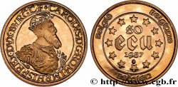 BELGIQUE 50 Ecus Proof or Charles-Quint 1987 Bruxelles