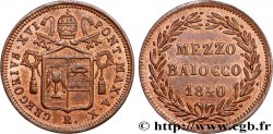 ITALIEN - KIRCHENSTAAT - GREGOR XVI. 1/2 Baiocco Grégoire XVI an IX 1840 Rome