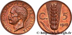 ITALIE 5 Centesimi  Victor Emmanuel III / épi 1919 Rome - R SUP
