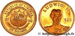 LIBERIA 25 Dollars Proof Louis II de Bavière 2000