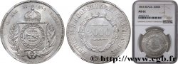 BRÉSIL - EMPIRE DU BRÉSIL - PIERRE II 2000 Reis  1863  VZ62 NGC