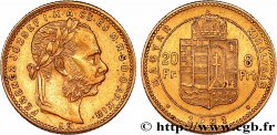 UNGHARIA - REGNO DE UNGHARIA - FRANCESCO GIUSEPPE I 20 Francs or ou 8 Forint 1881 Kremnitz