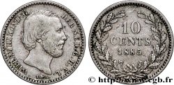 PAYS-BAS 10 Cents Guillaume III 1885 Utrecht
