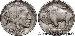 ÉTATS-UNIS D AMÉRIQUE 5 Cents Tête d’indien ou Buffalo 1937 Philadelphie