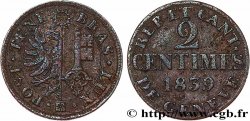 SCHWEIZ - REPUBLIK GENF 2 Centimes - Canton de Genève 1839