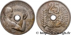 ESPAGNE 25 Centimos monnayage républicain 1934