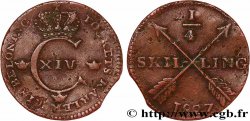 SUÈDE 1/4 Skilling Charles XIV 1827