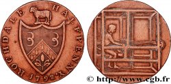 BRITISH TOKENS OR JETTONS 1/2 Penny Rochdale (Lancashire)  1792 