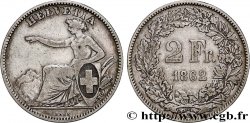 SUISSE 2 Francs Helvetia 1862 Berne