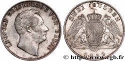 GERMANY - BADEN 2 Gulden Carl Leopold Friedrich 1852 Karlsruhe