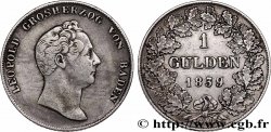 ALLEMAGNE - BADE 1 Gulden Léopold Grand-Duc de Bade 1839 Karlsruhe