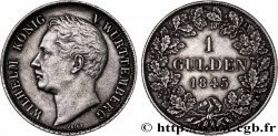 ALLEMAGNE - WURTEMBERG 1 Gulden Guillaume 1845 Stuttgart