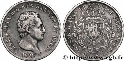ITALY - KINGDOM OF SARDINIA 5 Lire Charles-Félix 1829 Gênes