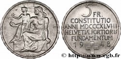 SUISSE 5 Francs centenaire de la constitution suisse 1948 Berne