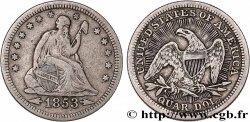 ÉTATS-UNIS D AMÉRIQUE 1/4 Dollar 1853 Philadelphie