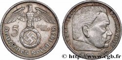 ALLEMAGNE 5 Reichsmark Maréchal Paul von Hindenburg 1938 Berlin