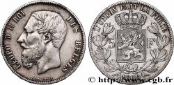 BELGIQUE 5 Francs Léopold II 1869