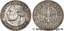 GERMANY 2 Reichsmark Martin Luther 1933 Munich 