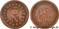 ITALIE - ROYAUME D ITALIE - NAPOLÉON Ier 10 centesimi, faux d’époque 1811 Milan