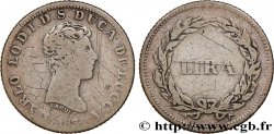 DUCHE DE LUCQUES - CHARLES LOUIS DE BOURBON 1 Lire 1834 Lucques