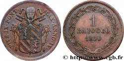 ITALIEN - KIRCHENSTAAT - PIE IX. Giovanni Maria Mastai Ferretti) 1 Baiocco an V 1850 Rome