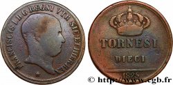 ITALIA - REINO DE LAS DOS SICILIAS 10 Tornesi François Ier 1825